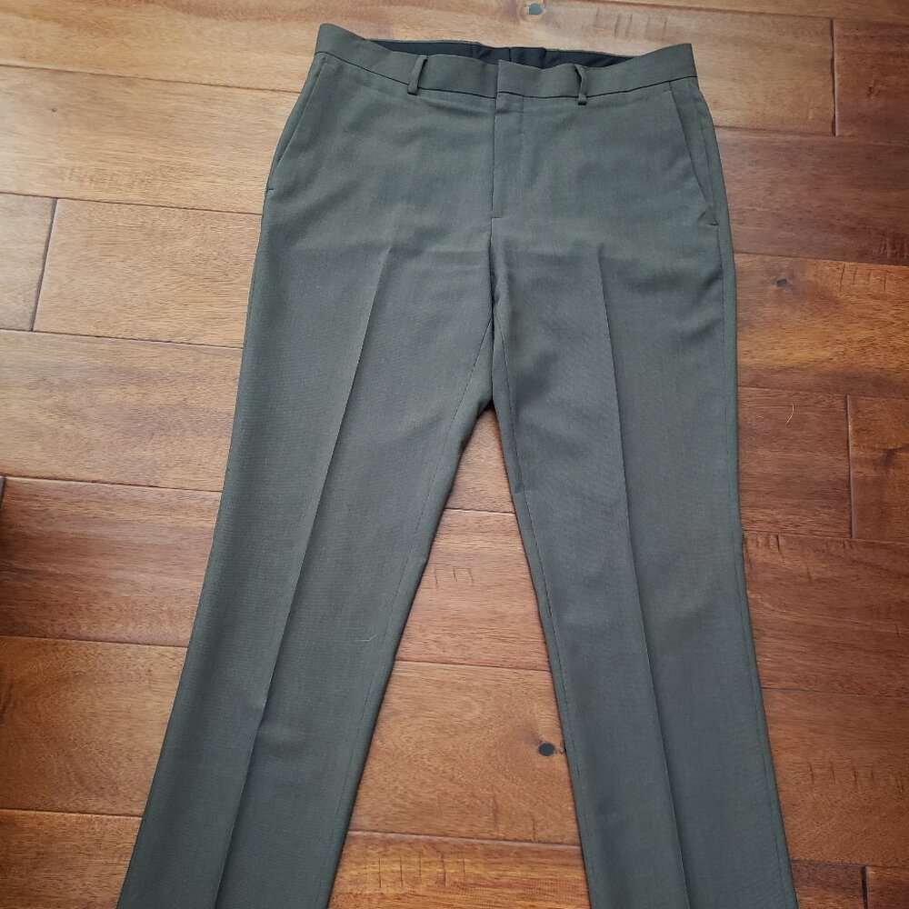 Men's Apt. 9 Dress Pants Slim Fit 34x32 Brown Flat Front Pockets Slacks
